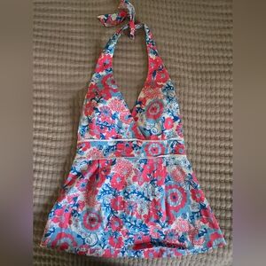 Lilly Pulitzer Willa Halter Top In Shell Yeah Print Size 0